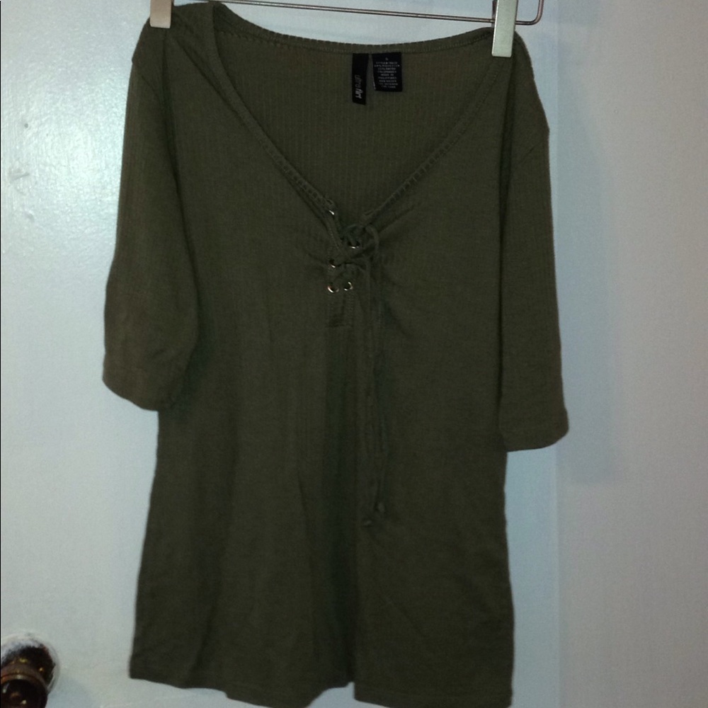 Olive Green Half Long Sleeve